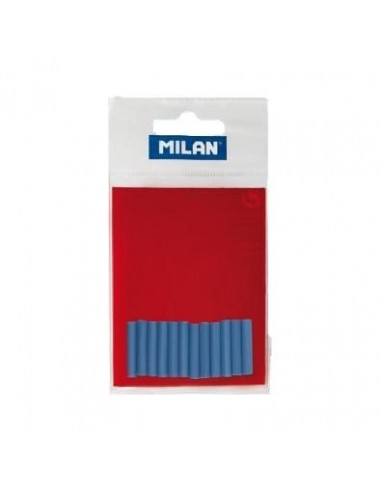 Milan Pack de 12 Gomas de Recambio Abrasivas para Borrador Electrico - Color Azul