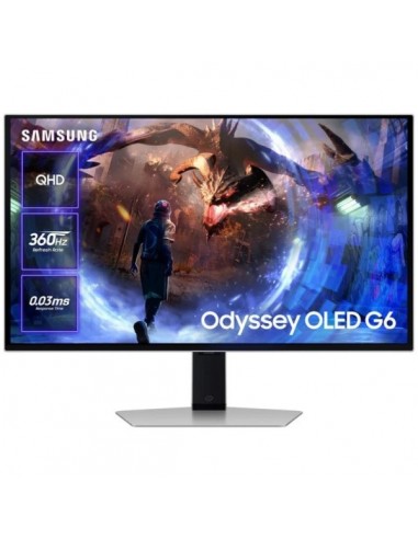 Samsung Odyssey G6 Monitor Gaming 27" OLED QHD 360Hz FreeSync Premium Pro HDR - Respuesta 0.3ms - Regulable en Altura