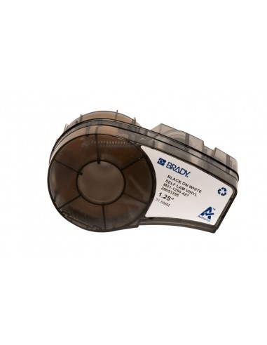 Brady M21-1250-427 Cinta de Etiquetas Original Vinilo Autolaminable - Texto Negro sobre Fondo Blanco - Ancho 31 75mm x 4 30m