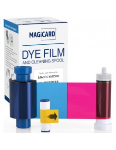 Magicard Ribbon 300 Color YMCKO-Rodillo de Limpieza - 300 Impresiones