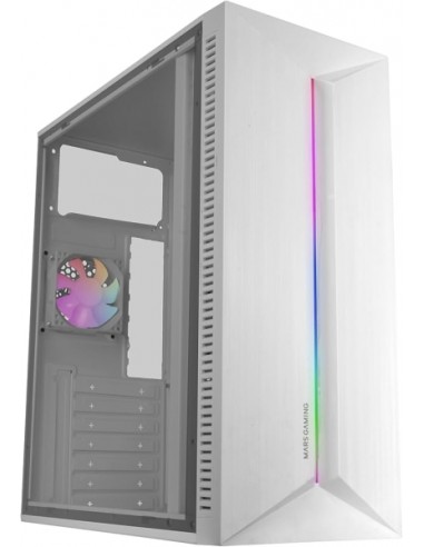Mars Gaming MC-BLAZE Caja Torre ATX - Ventilador Trasero FRGB - Ventana Lateral de Cristal Templado - Tira Frontal LED - 7