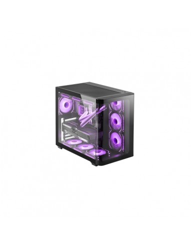 Mars Gaming MC-FUSION Caja Torre ATX - Cristal Templado Curvo Continuo - Soporta Refrigeracion Liquida - Capacidad hasta 10