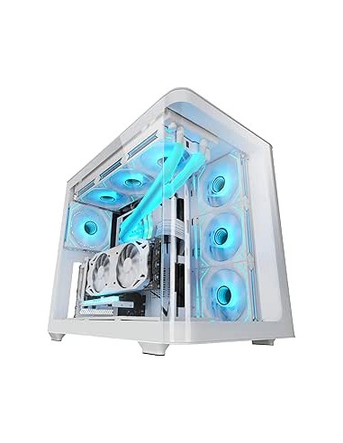 Mars Gaming MC-FUSION Caja Torre ATX - Cristal Templado Curvo Continuo - Soporta Refrigeracion Liquida - Capacidad hasta 10