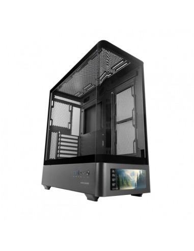 Mars Gaming MC-LCDPRO Caja Torre ATX - Pantalla IPS de 7.2â Personalizable - Cristal Templado Frontal y Lateral - Doble