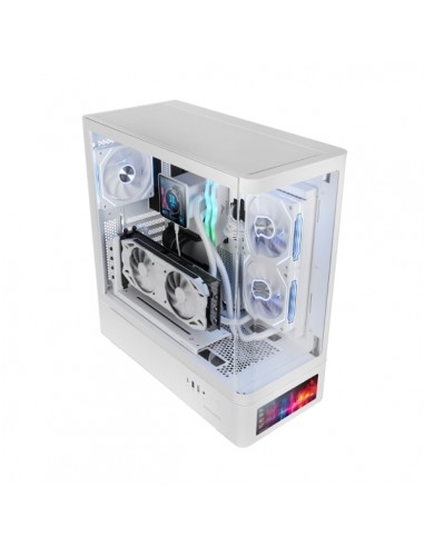 Mars Gaming MC-LCDPRO Caja Torre ATX - Pantalla IPS de 7.2â Personalizable - Cristal Templado Frontal y Lateral - Doble