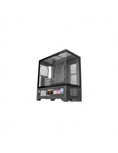 Mars Gaming MC-LCDX Caja Torre ATX - Pantalla IPS de 9.6â Personalizable - Cristal Templado Curvo Continuo - Panel