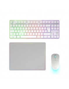 Mars Gaming MCPWTKL Combo Pack Gaming 3en1 - Teclado Hibrido H-Mech Formato TKL - Disposicion QWERTY ES - Raton 3200dpi -