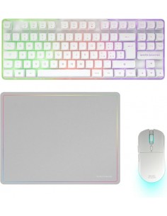Mars Gaming MCPWTKL Combo Pack Gaming 3en1 - Teclado Hibrido H-Mech Formato TKL - Disposicion Portuguesa QWERTY PT - Raton