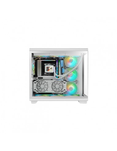 Mars Gaming MC-REV Caja Torre ATX - Tres Ventiladores ARGB - Doble Cristal Templado - Doble Camara - 7 Ranuras de Expansion -