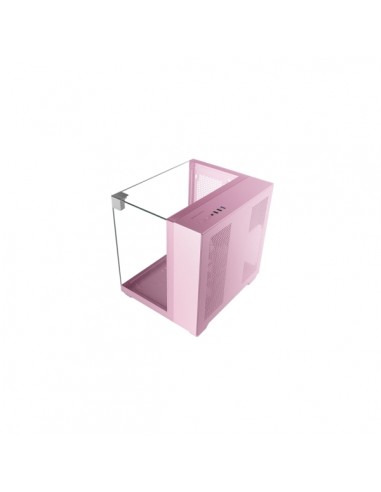Mars Gaming MC-VISIONM Minitorre Ultracompacta - Soporte para Refrigeracion Liquida hasta 240mm - Triple Cristal Templado -