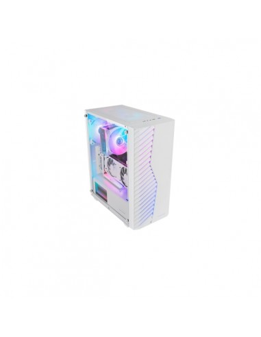 Mars Gaming MC-VOLT Caja Torre ATX - Ventilador ARGB de 120mm - Ventana Lateral de Cristal Templado - Rejilla Frontal ARGB -
