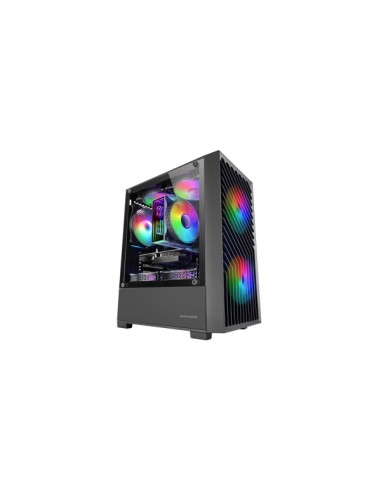 Mars Gaming MC-VORTEX Minitorre Ultracompacta - 3 Ventiladores de 120mm FRGB - Soporte MicroATX Mini-ITX - Doble Camara - 7