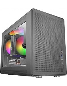 Mars Gaming MC-XPS Minitorre Ultracompacta - Ventilador de 120mm FRGB Trasero - Soporte MicroATX Mini-ITX - Rejilla de
