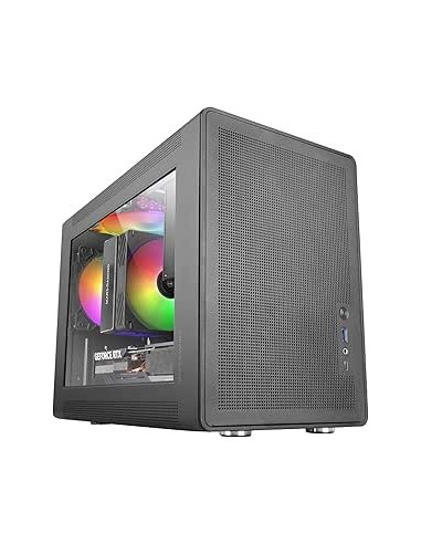 Mars Gaming MC-XPS Minitorre Ultracompacta - Ventilador de 120mm FRGB Trasero - Soporte MicroATX Mini-ITX - Rejilla de