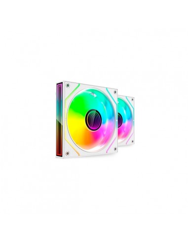 Mars Gaming MF-3DPROX2 Pack de 2 Ventiladores de 120mm - Iluminacion ARGB Infinity Mirror 360Â-- Silencioso 12dB - Control