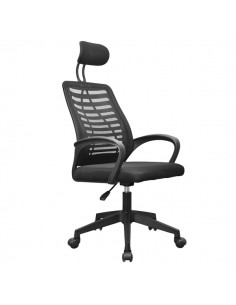 Mars Gaming MGC-ERGOB Silla de Oficina Ergonomica - Reposacabezas-Soporte Lumbar y Reposabrazos Ajustable - Malla