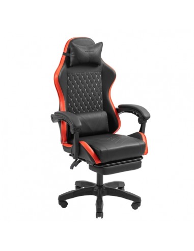 Mars Gaming MGC-X Silla Gaming Ergonomica - Reposapies Extensible - Cojines Lumbar y Cervical - 660x540x1250mm - Acabado en