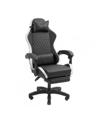 Mars Gaming MGC-X Silla Gaming Ergonomica - Reposapies Extensible - Cojines Lumbar y Cervical - 660x540x1250mm - Acabado en