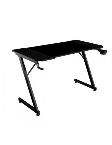 Mars Gaming MGD-X120 Mesa Gaming - Soportes Auriculares y Bebidas - Alfombrilla XXL - Estructura Acero - 120x60x1.5cm -