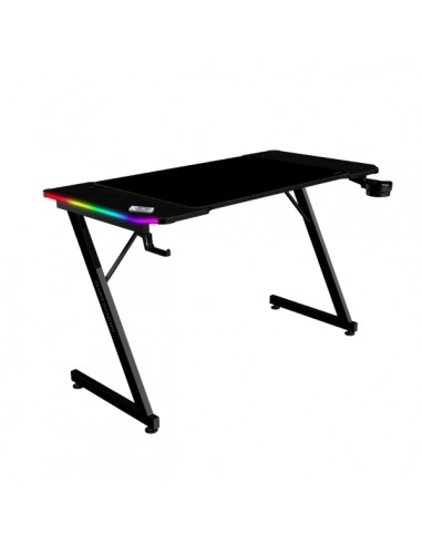 Mars Gaming MGD-X120RGB Mesa Gaming - Iluminacion ARGB con Mando - Soportes Auriculares y Bebidas - Alfombrilla XXL -