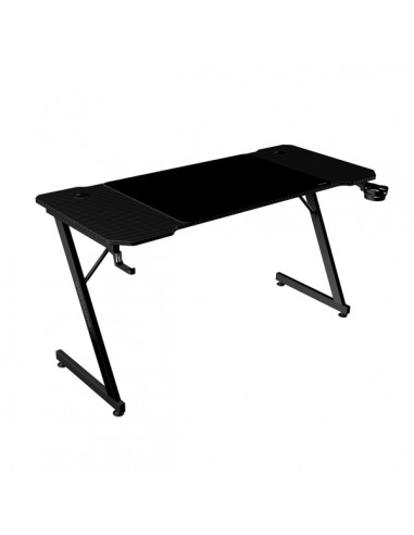 Mars Gaming MGD-X140 Mesa Gaming - Soportes Auriculares y Bebidas - Alfombrilla XXL - Estructura Acero - 140x60x1.5cm -