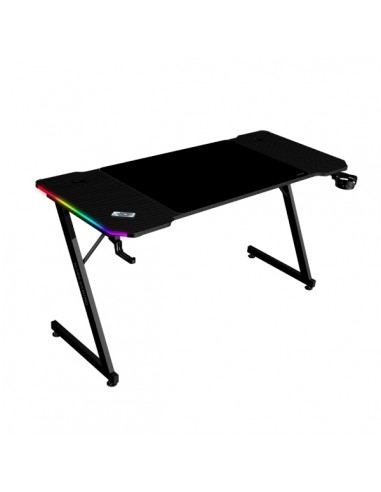 Mars Gaming MGD-X140RGB Mesa Gaming - Iluminacion ARGB con Mando - Soportes Auriculares y Bebidas - Alfombrilla XXL -