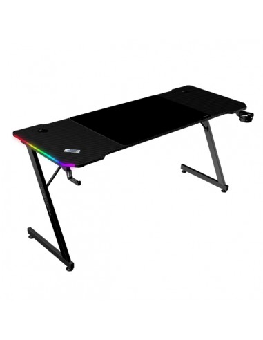 Mars Gaming MGD-X160RGB Mesa Gaming - Iluminacion ARGB con Mando - Soportes Auriculares y Bebidas - Alfombrilla XXL -