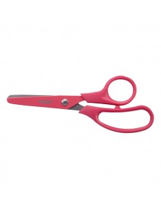 Milan Basic Colours Tijeras de 13.4cm - Mango Ergonomico - Punta Redondeada - Hoja de Acero Inoxidable - Color Rosa