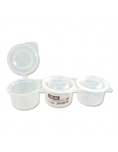 Milan Vaso para Mezclas con Tapa - Triple - 70ml por Unidad - Color Transparente