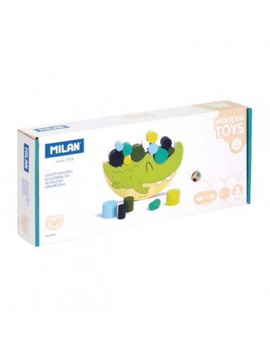 Milan Coco Balance Juguete Educativo de Madera - Cilindros Aplilables - de 1 a 6 Jugadores - Multicolor