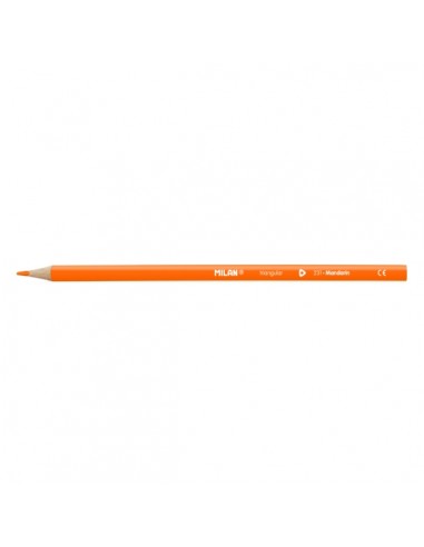 Milan Unicolor Lapices de Color Naranja - Triangular - Color Naranja