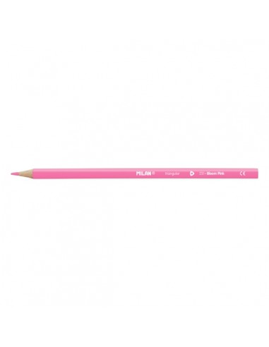 Milan Unicolor Lapices de Color Rosa - Triangular - Color Rosa