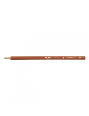 Milan Unicolor Lapices de Color Marron - Triangular - Color Marron