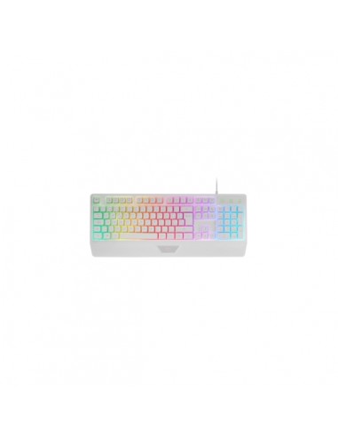 Mars Gaming MK124 Teclado Completo Hibrido H-Mech - Almohadilla Integrada - Disposicion Francesa AZERTY FR - Iluminacion FRGB