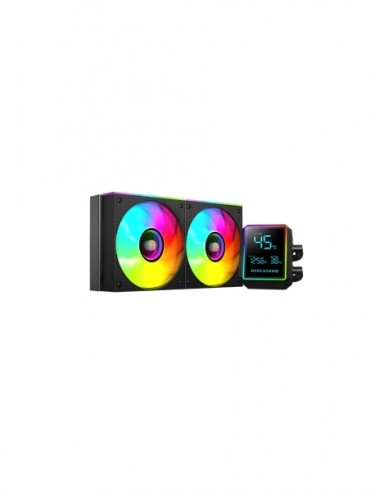 Mars Gaming ML-LCDPRO240 Kit de Refrigeracion Liquida - Potencia 500W - Pantalla LCD 2.8" - Bomba Opti-Chamber - Iluminacion