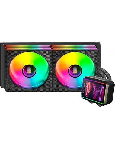 Mars Gaming ML-VISIONII240 Kit de Refrigeracion Liquida - Potencia 500W - Pantalla IPS 2.8" - Iluminacion ARGB - Bomba