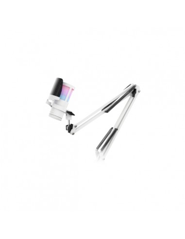 Mars Gaming MMIC-SC Microfono Gaming - Brazo Mecanico Omnidireccional - Filtro Pop de Malla Metalica - Iluminacion ARGB