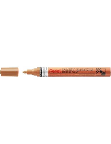Pentel Paint Marker Marcador de Pintura - Punta Media 4.5mm - Permanente en todas las Superficies - Resistente a Luz y Agua -