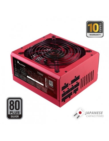 Mars Gaming MPVU750M Fuente de Alimentacion ATX de 750W - 80 Plus Silver - Modular - 14dB - Color Rojo