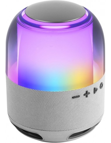 Mars Gaming MS-FLOW Altavoz Bluetooth de 15W - Luces RGB 360 Grados - Bateria de 2000mAh - Compacto - Alcance hasta 10m -