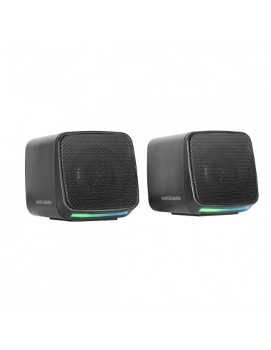 Mars Gaming MS-PRO Altavoz Compacto de 10W - Alimentacion USB - Luces RGB - Jack 3.5mm - Cable de 80cm - Color Negro