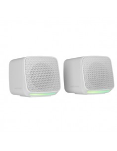 Mars Gaming MS-PRO Altavoz Compacto de 10W - Alimentacion USB - Luces RGB - Jack 3.5mm - Cable de 80cm - Color Blanco