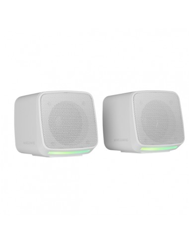 Mars Gaming MS-PRO Altavoz Compacto de 10W - Alimentacion USB - Luces RGB - Jack 3.5mm - Cable de 80cm - Color Blanco
