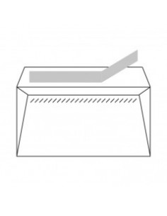 Sam Pack de 500 Sobres Americanos de Papel Offset 90grs - Medidas 115x225mm - Autoadhesivo con Tira de Silicona - Color Blanco