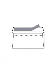 Sam Pack de 500 Sobres de Papel Offset 90grs - Medidas 120x76mm - Autoadhesivo con Tira de Silicona - Color Blanco