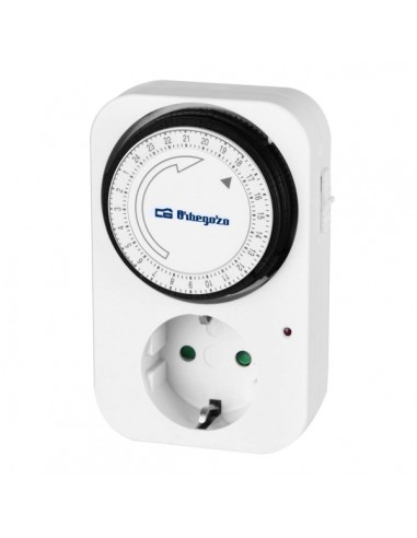 Orbegozo PG 02 Programador 24 Horas - Potencia hasta 3500W - Uso Facil e Intuitivo - Intervalos de 15 Minutos - Color Blanco