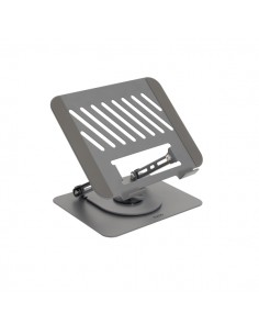 Tooq PH-DAFNE-G Soporte de Sobremesa para Portatil - De 11" a 17" - Acero - Rotacion 360 - Plegable y Portatil - Estable y
