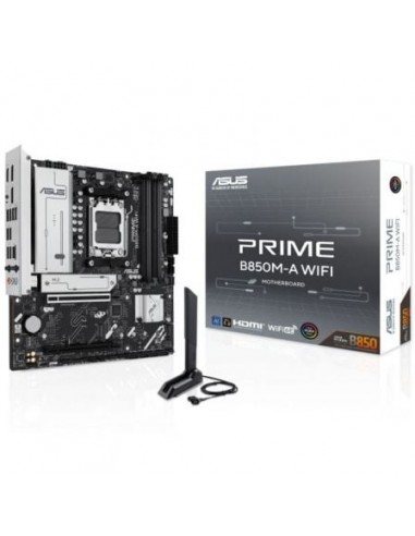 Asus Prime B850M-A WIFI Placa Base AM5 -WiFi-Bluetooth-4x DDR5-3x M2-4x Sata III-PCIe 3.0-4.0-USB 2.0-3.2-USB-C