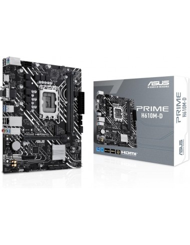 Asus Prime H610M-D Placa Base Intel1700 2x DDR5 - HDMI-M.2-PCIe3.0-4x Sata III-USB 3.2-MicroATX