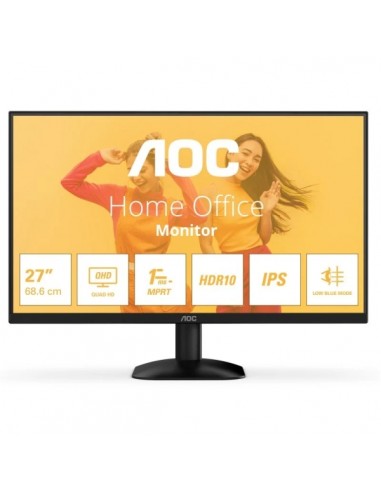 AOC Q27B35E Monitor 27" LED IPS QHD 75Hz HDR10 - Respuesta 1ms - HDMI-DisplayPort - VESA 100x100mm - Color Negro